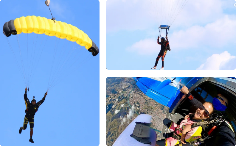 Escola de paraquedismo Salto duplo
